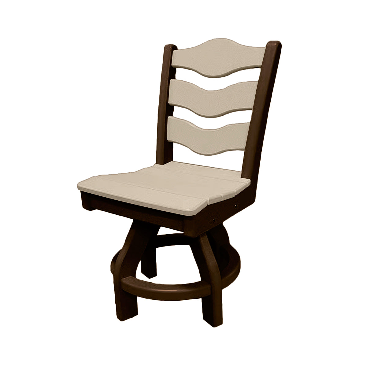 Traditional Dining Height Swivel Armless Chair