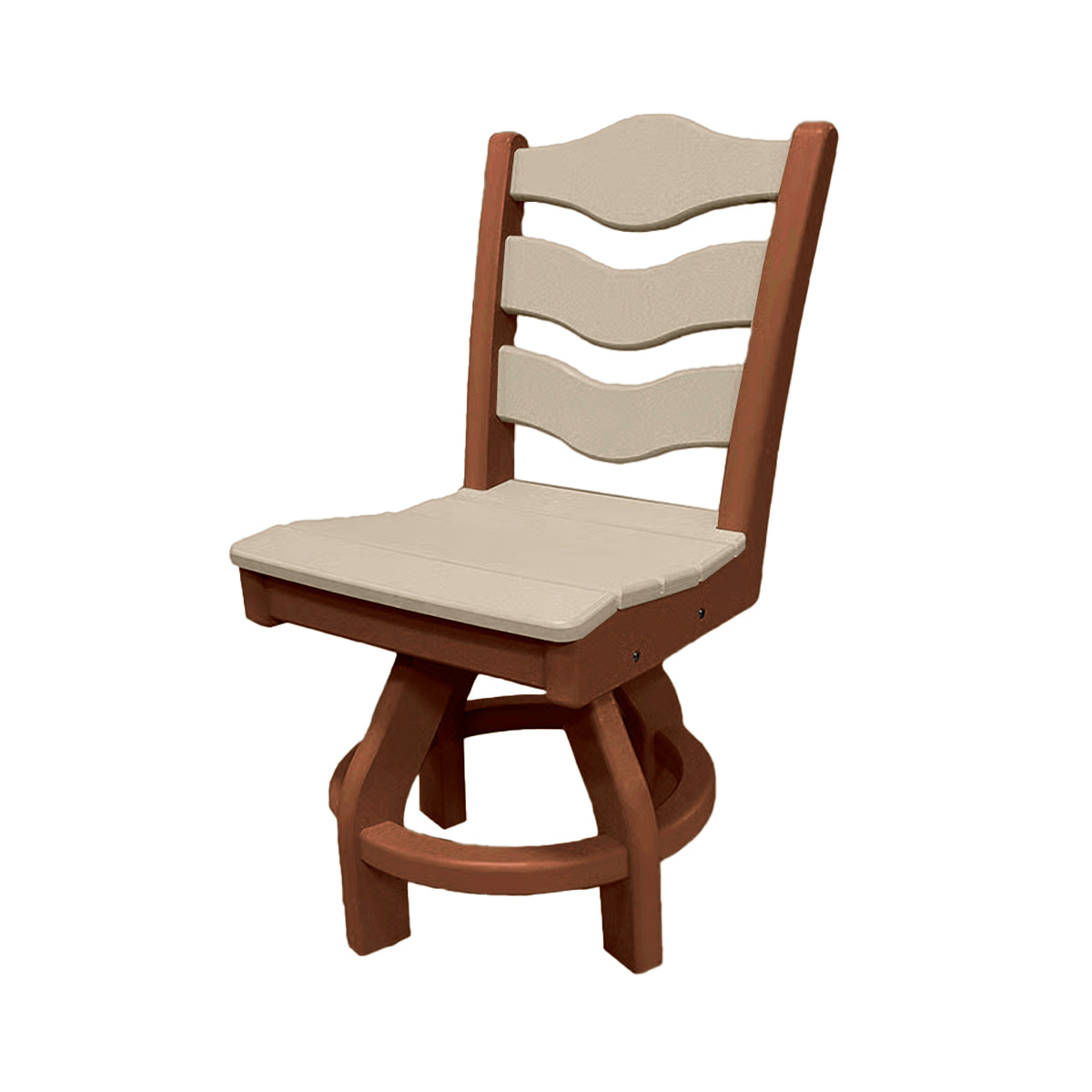 Traditional Dining Height Swivel Armless Chair