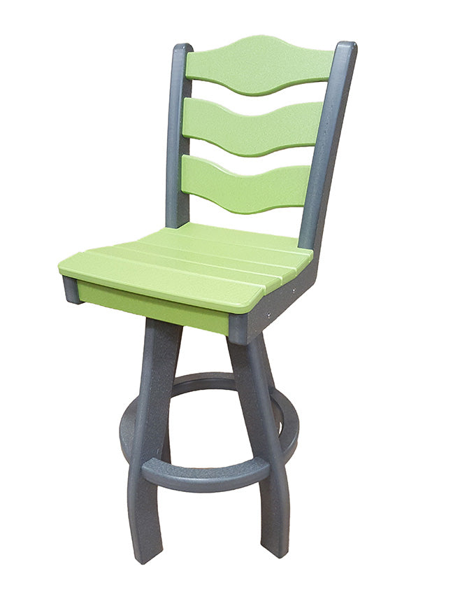 Traditional Bar Height Swivel Armless Chair