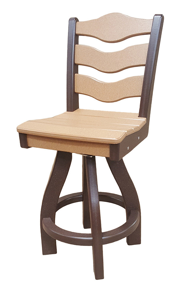 Traditional Counter Height Swivel Armless Chair
