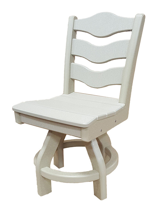 Traditional Dining Height Swivel Armless Chair