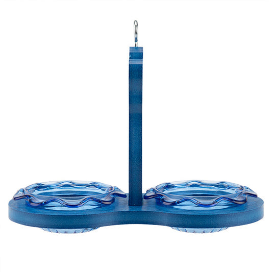 Bluebird Mini Trio 2 Cup Hanging Feeder in Blue - Birds Choice