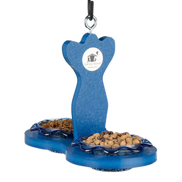 Bluebird Mini Trio 2 Cup Hanging Feeder in Blue - Birds Choice