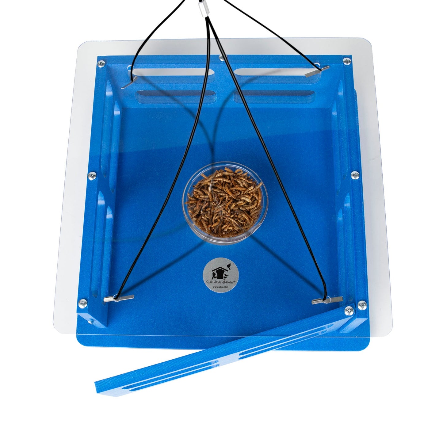 Bluebird Platform Feeder in Blue Recycled Plastic - Birds Choice