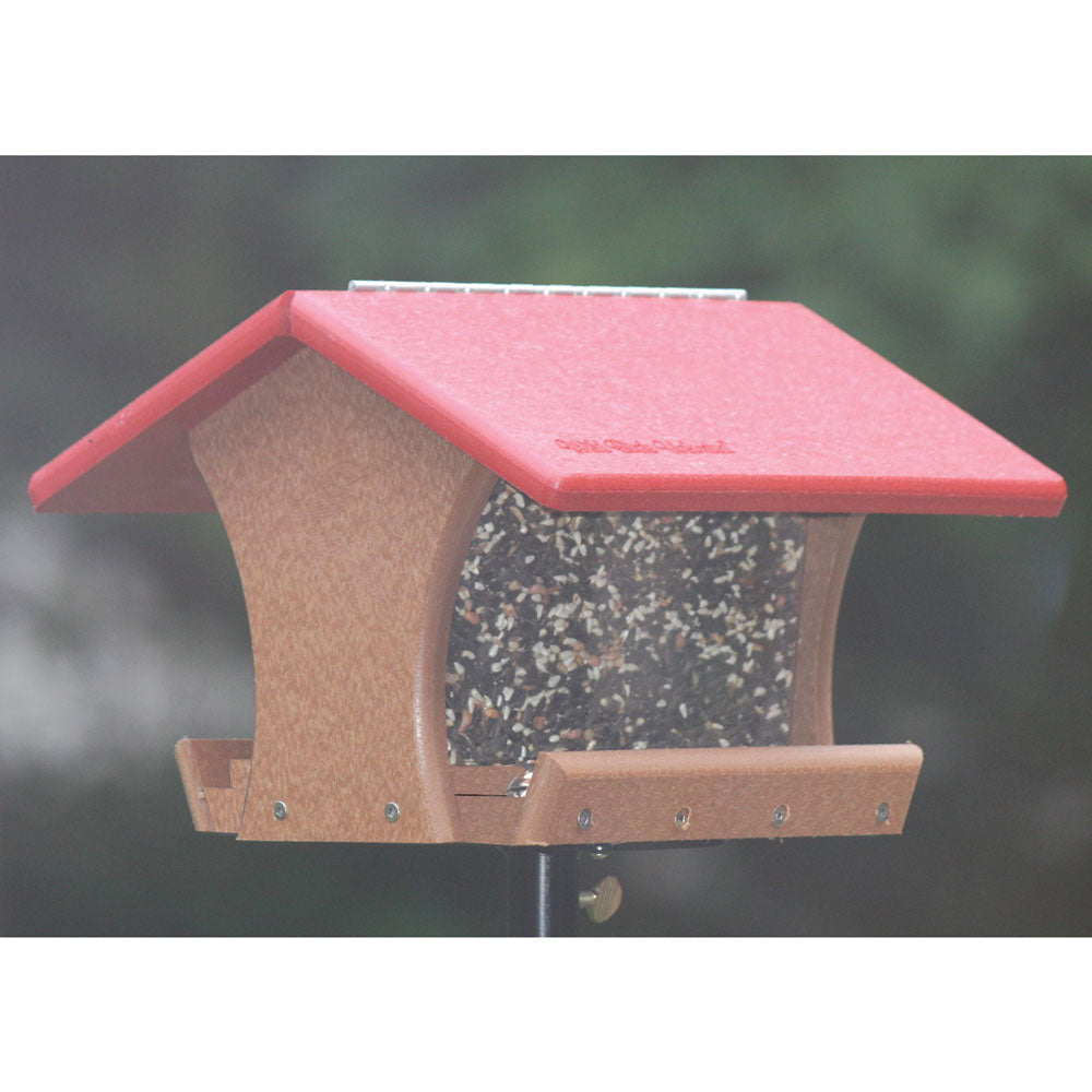 EcoTough Classic Hopper Feeder with Red Roof - Birds Choice