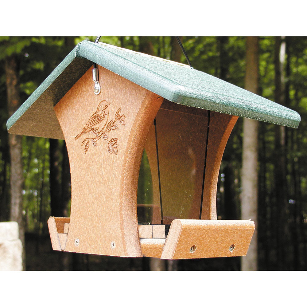 EcoTough Classic Too Hopper Feeder with Green Roof - Birds Choice
