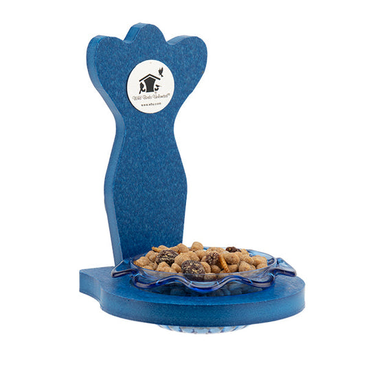 Bluebird Mini Trio Window Feeder in Blue Recycled Plastic - Birds Choice