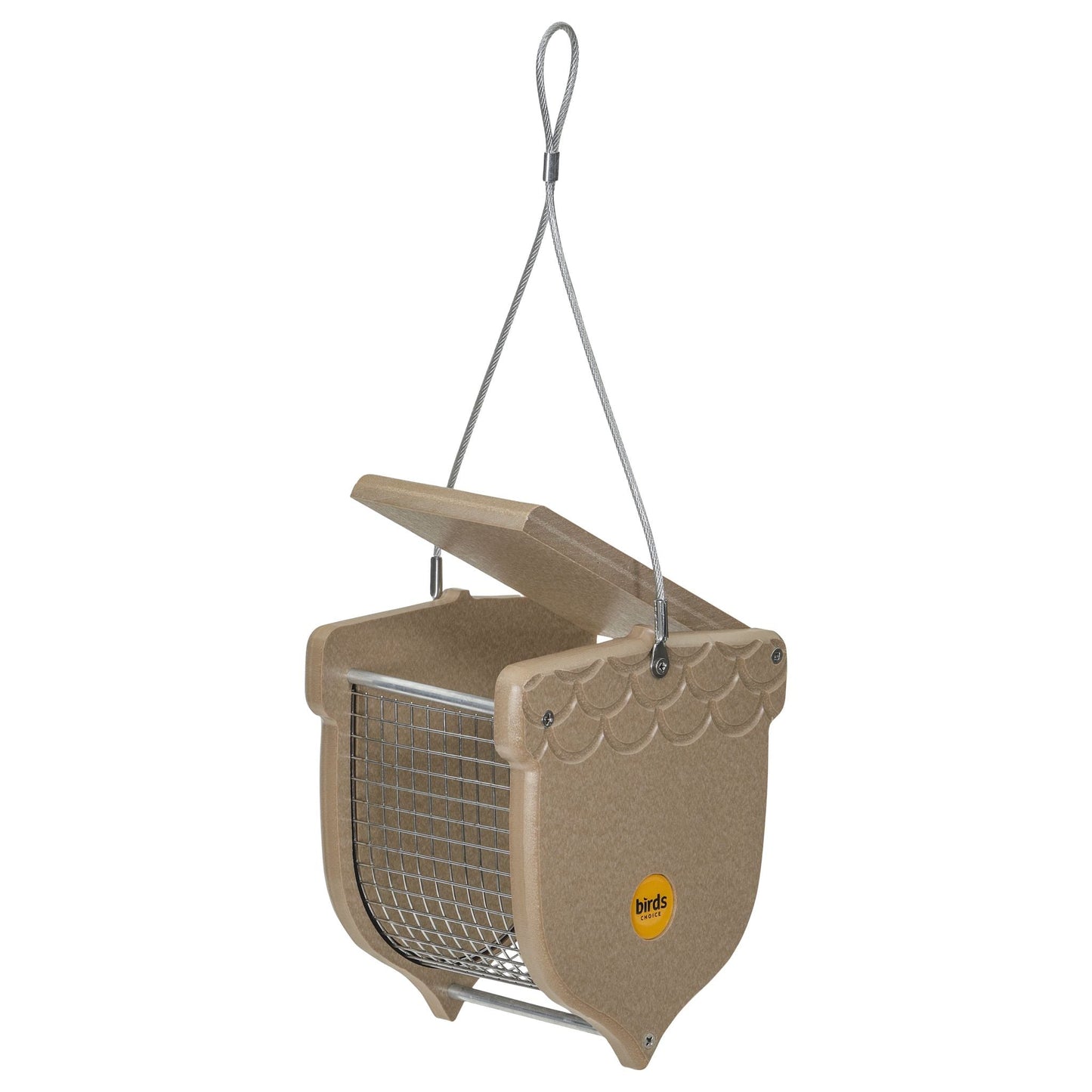 Shelled Peanut Bird Feeder in Taupe Recycled Plastic