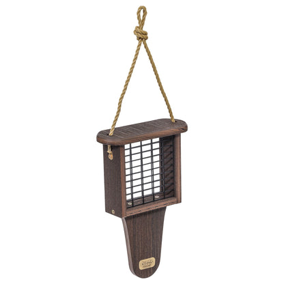 Tail Prop Suet Feeder Spruce Creek Collection in Brazilian Walnut Recycled Plastic - Birds Choice