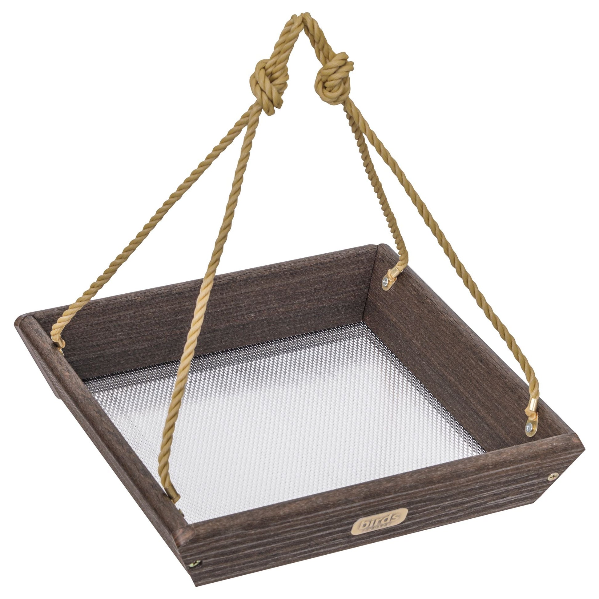 Hanging Tray Bird Feeder Spruce Creek Collection in Brazilian Walnut Recycled Plastic - Birds Choice