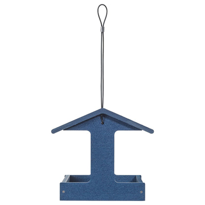 Recycled Plastic Fly-Thru Feeder in Blue