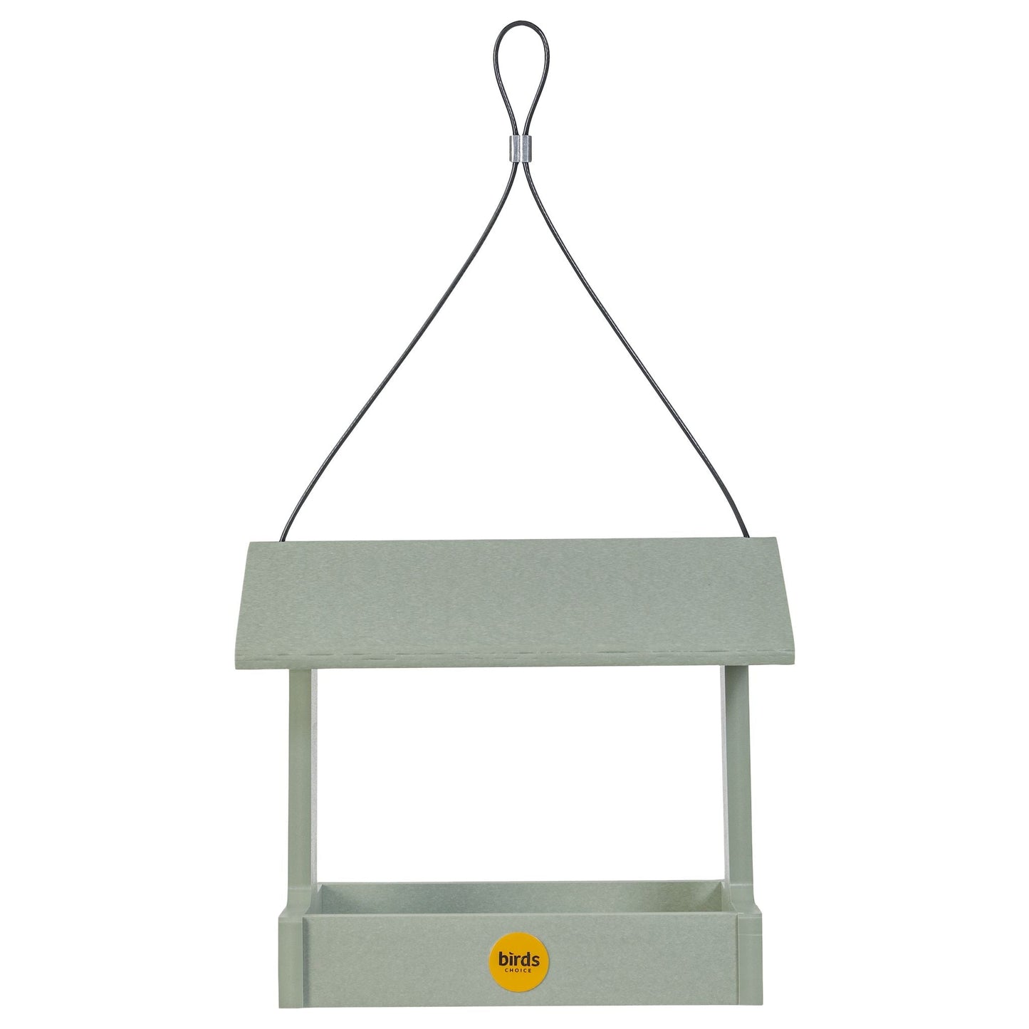 Recycled Plastic Fly-Thru Feeder in Sage Green