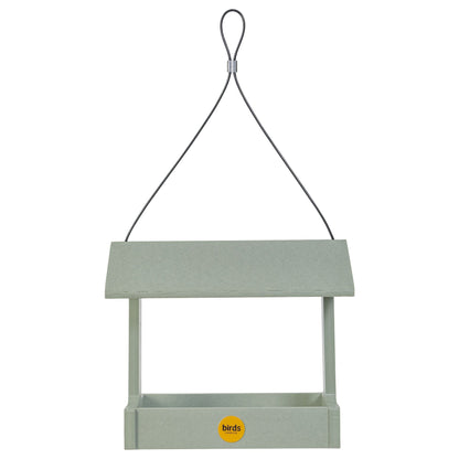 Recycled Plastic Fly-Thru Feeder in Sage Green