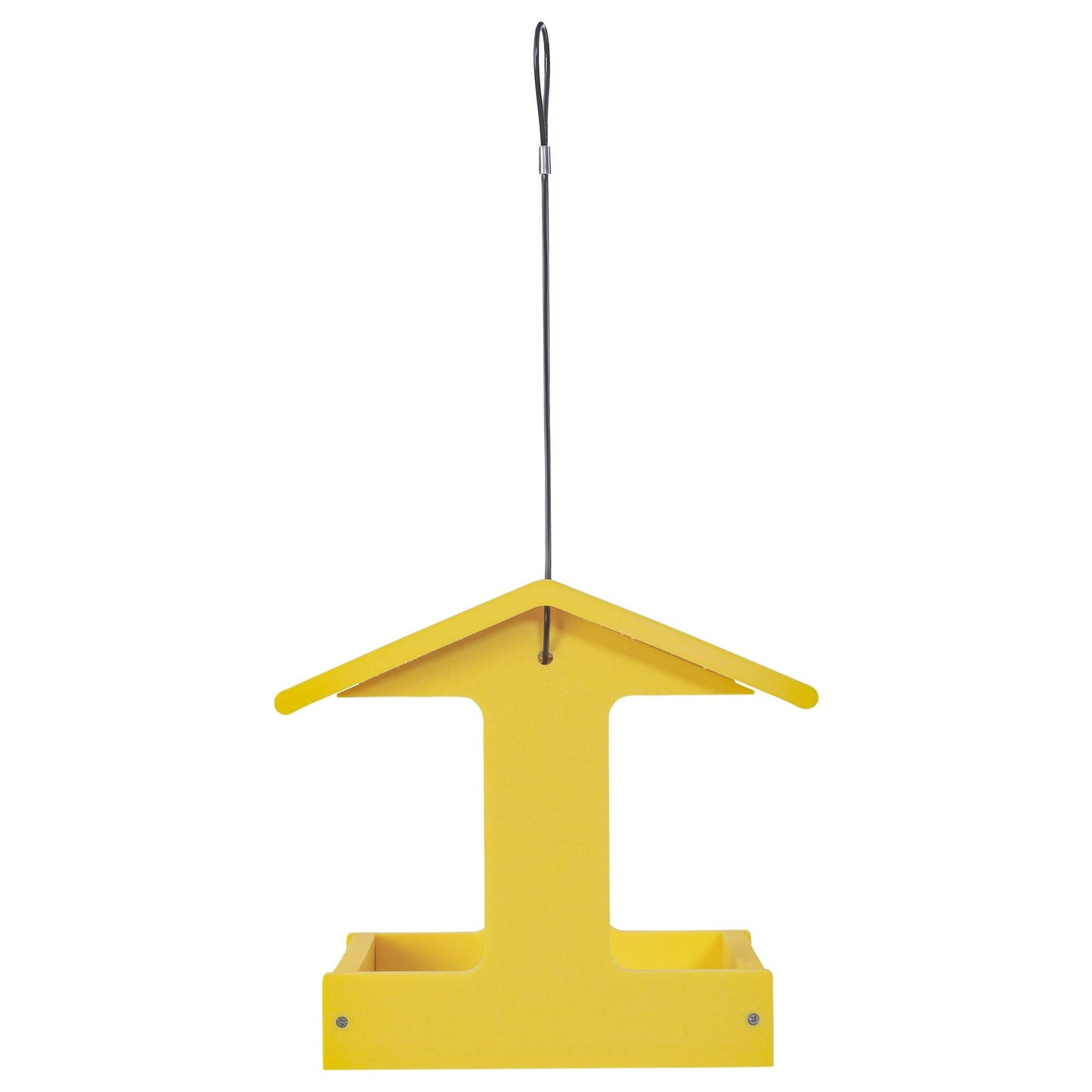 Recycled Plastic Fly-Thru Feeder in Yellow