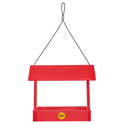 Recycled Plastic Fly-Thru Feeder in Red