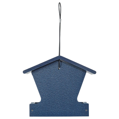 Small Hopper Feeder in Blue Recycled Plastic