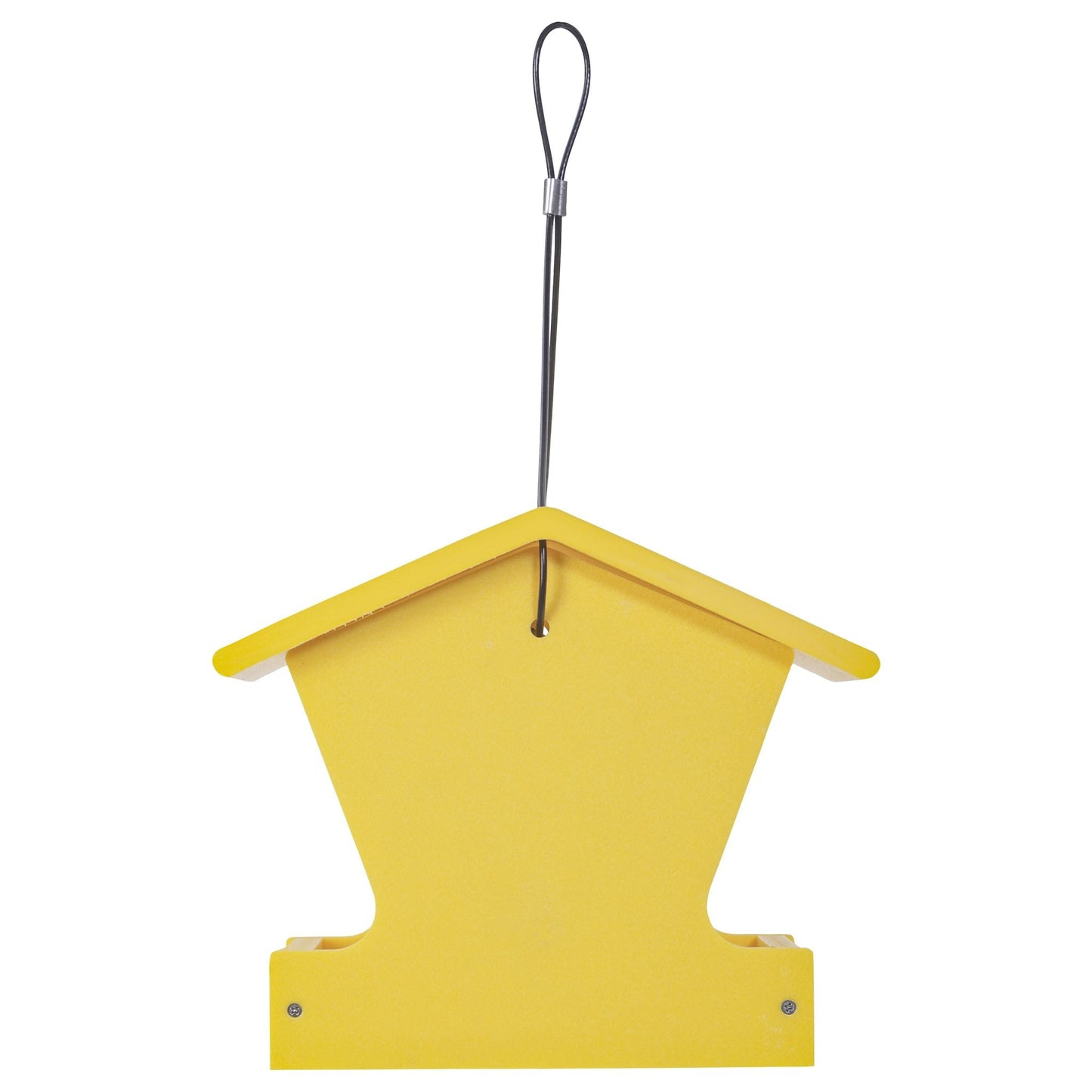 Small Hopper Feeder in Yellow Recycled Plastic