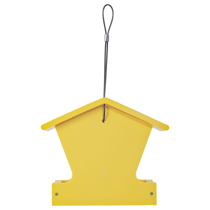 Small Hopper Feeder in Yellow Recycled Plastic