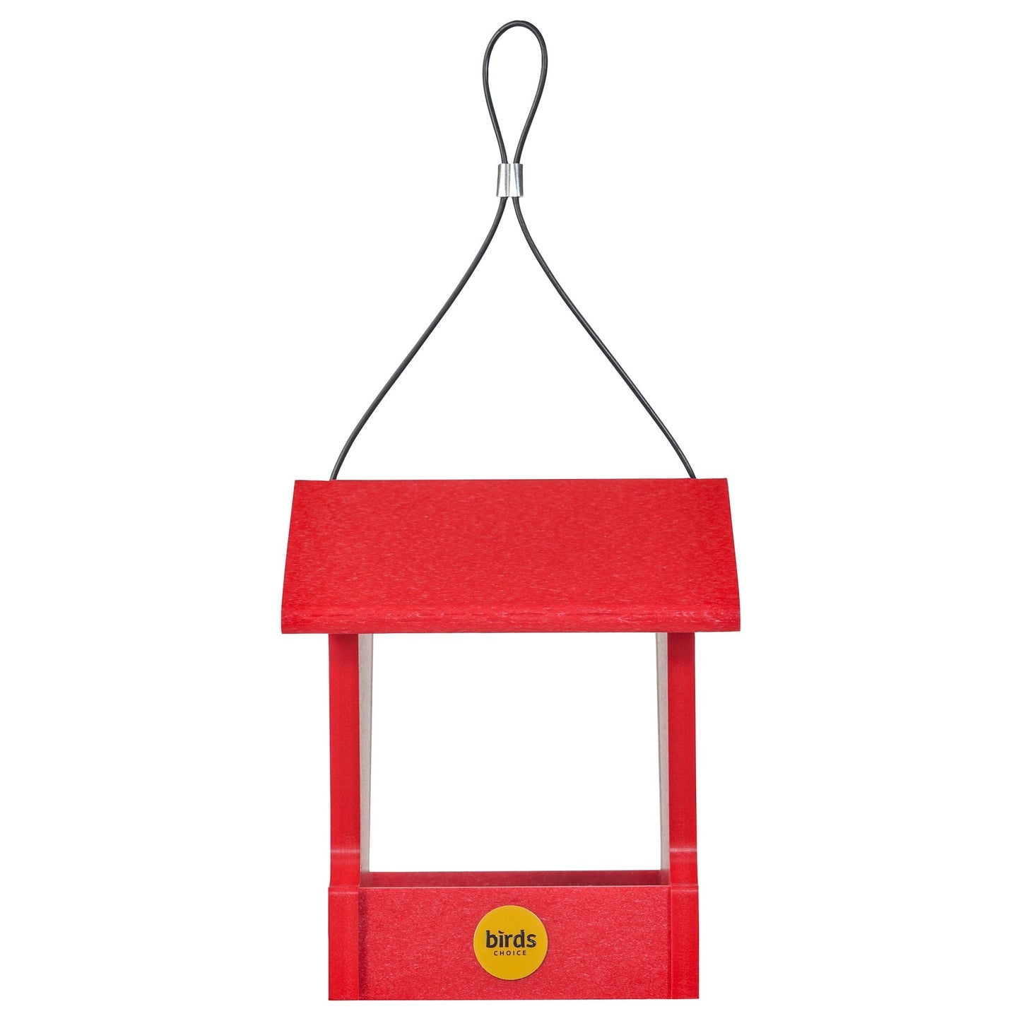 Small Hopper Feeder in Red Recycled Plastic