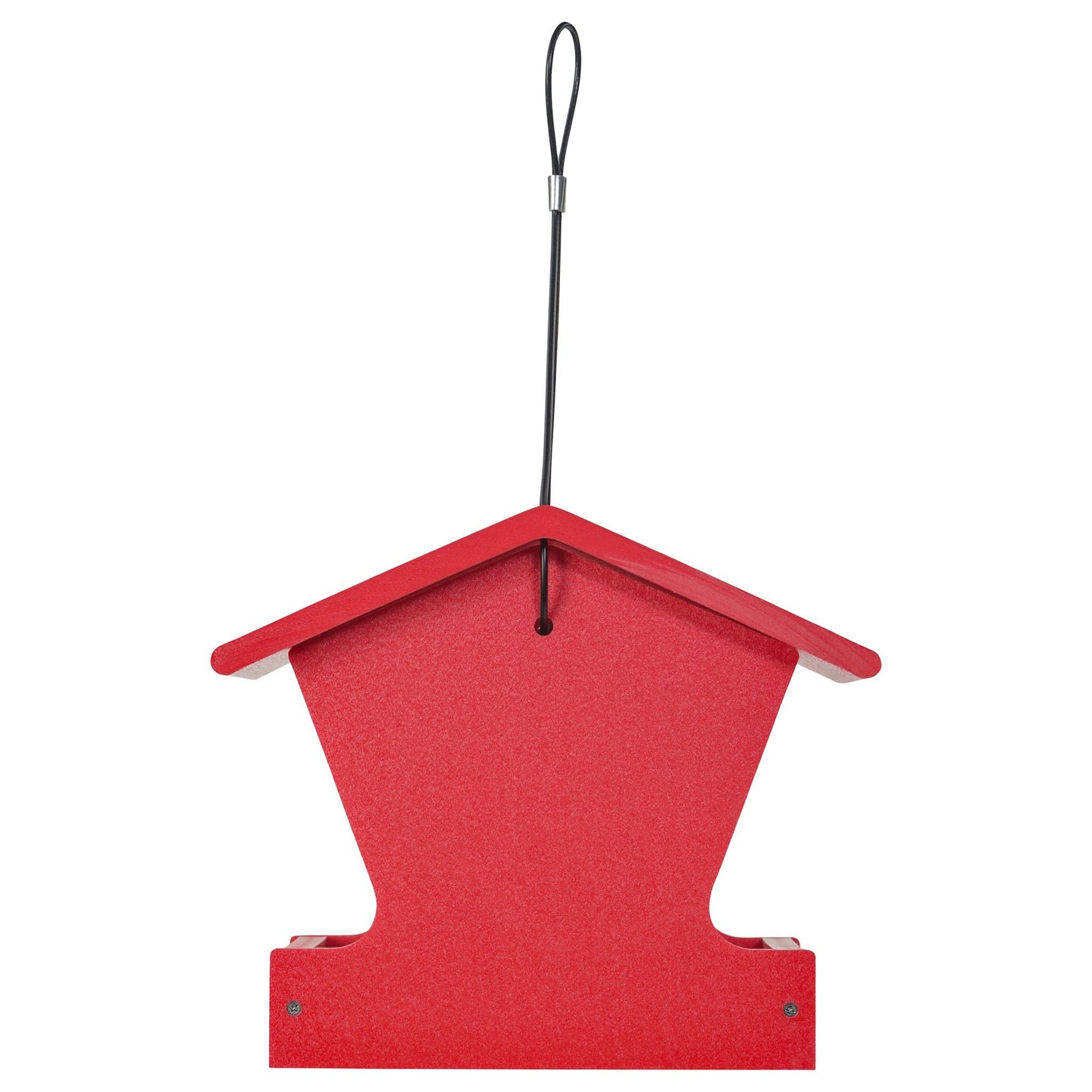 Small Hopper Feeder in Red Recycled Plastic