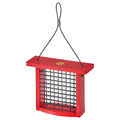 Recycled Plastic Suet Feeder in Red