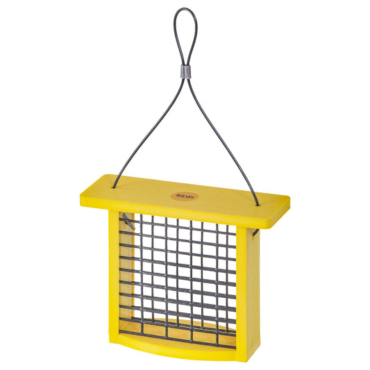 Recycled Plastic Suet Feeder in Yellow