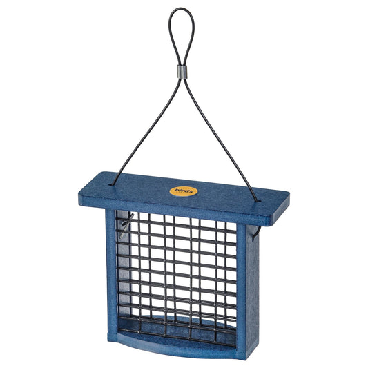 Recycled Plastic Suet Feeder in Blue