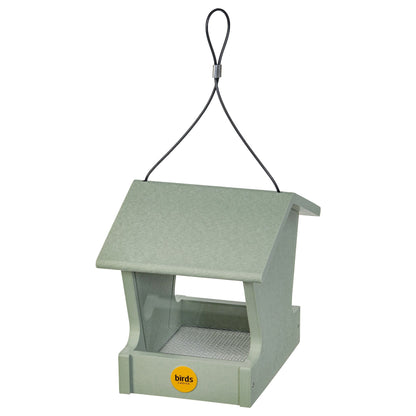 Small Hopper Feeder in Sage Green Recycled Plastic