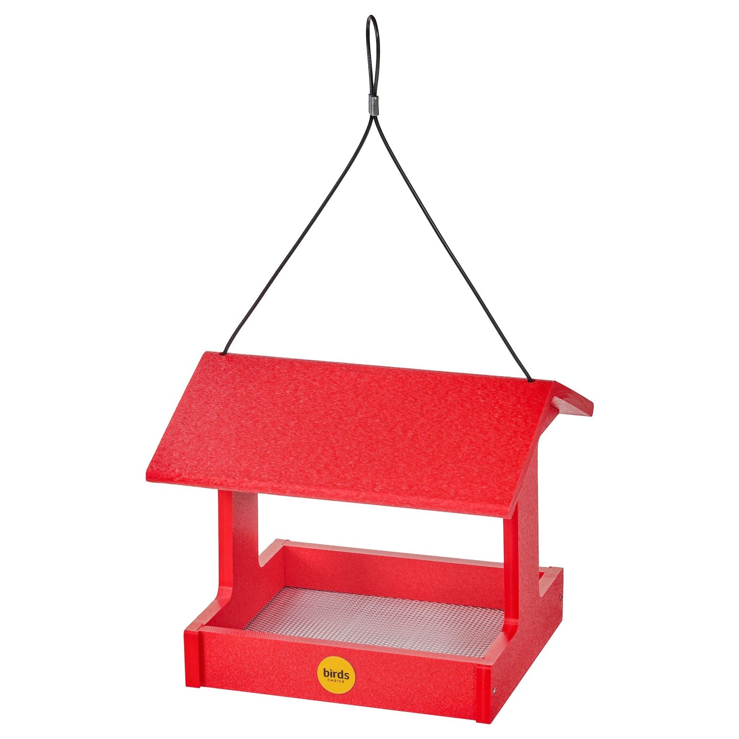 Recycled Plastic Fly-Thru Feeder in Red