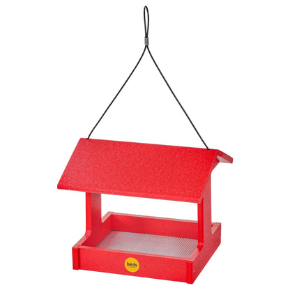 Recycled Plastic Fly-Thru Feeder in Red