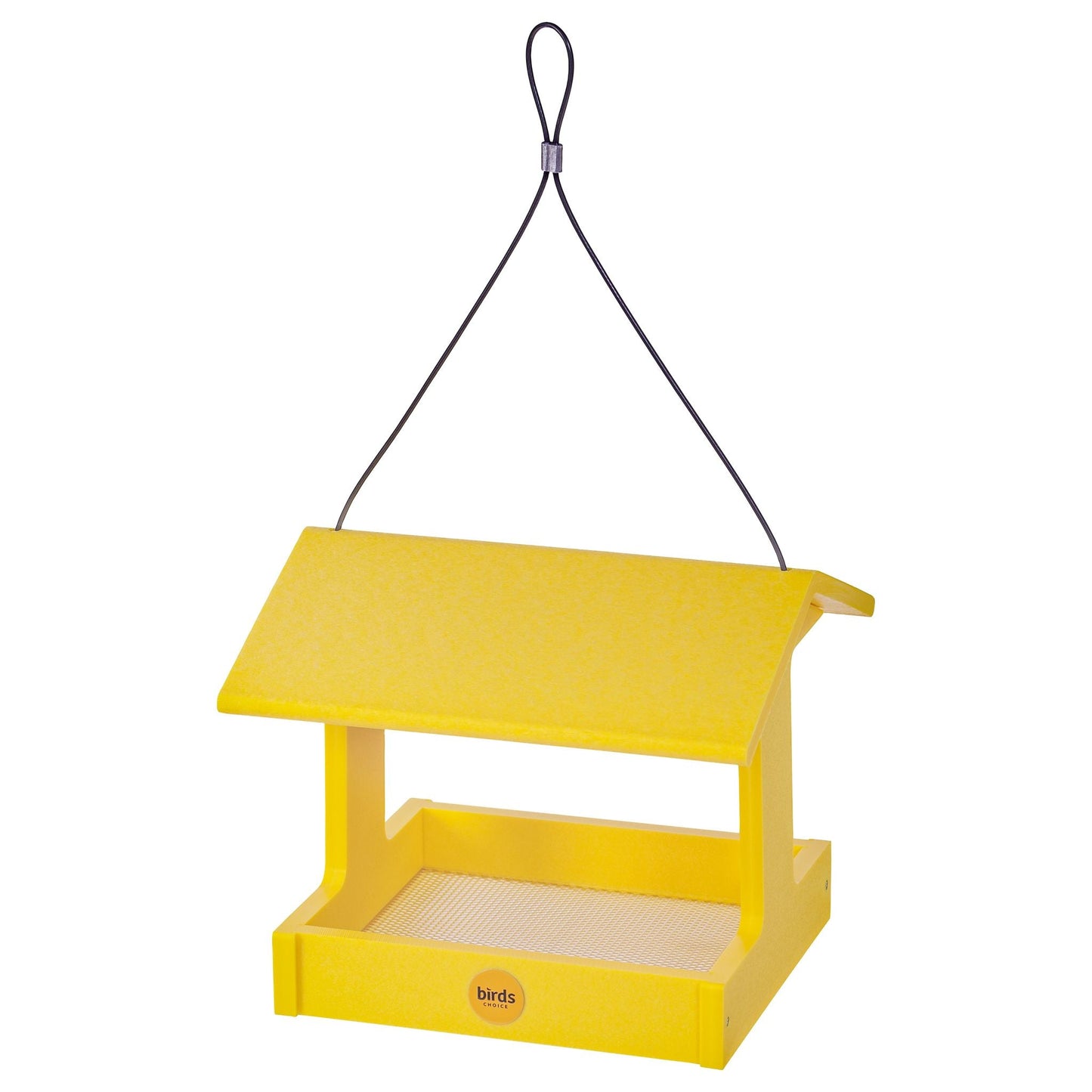 Recycled Plastic Fly-Thru Feeder in Yellow