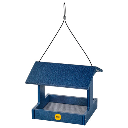 Recycled Plastic Fly-Thru Feeder in Blue