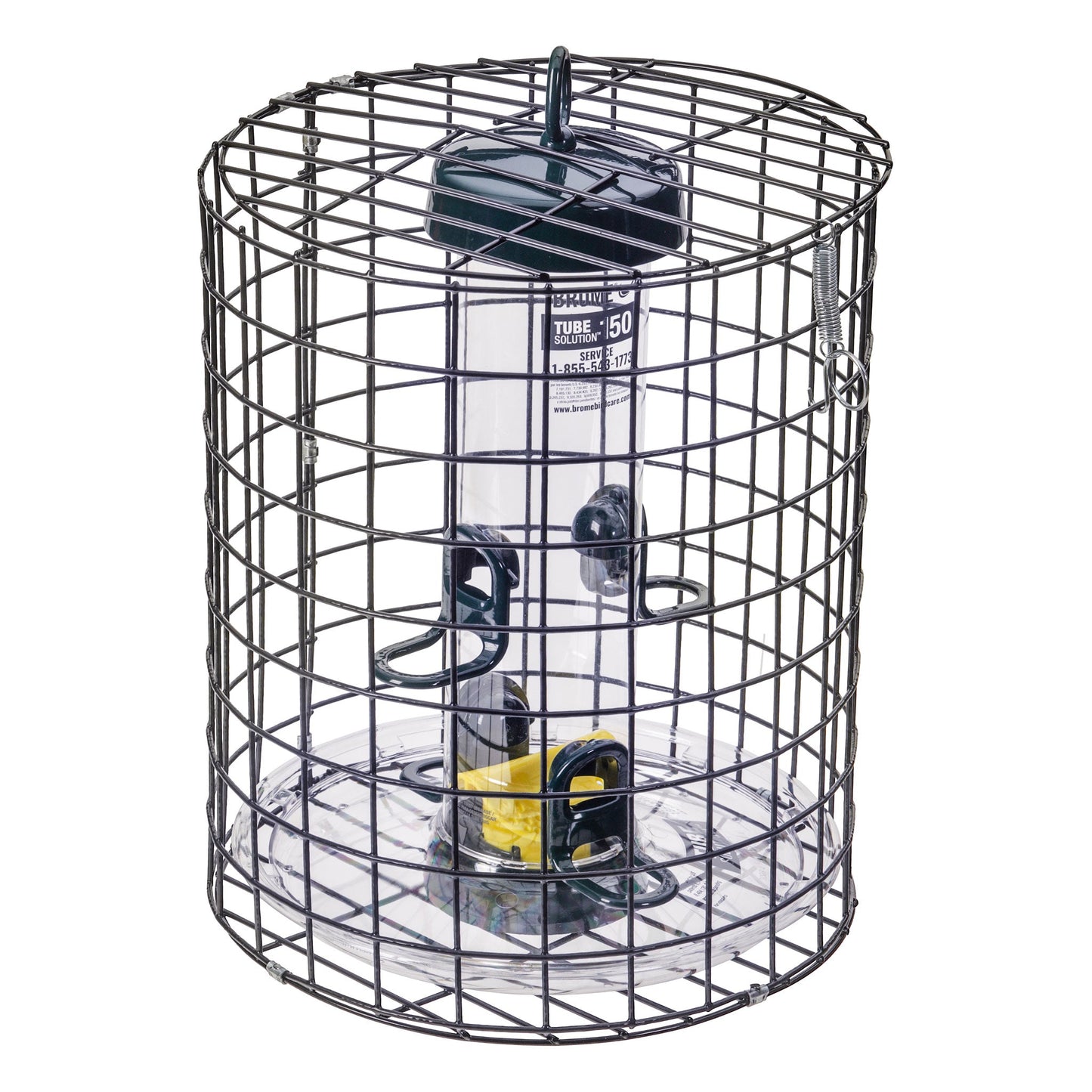 Squirrel-Proof Tube Feeder with Cage & Seed Tray