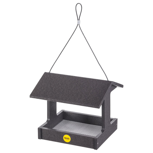 Recycled Plastic Fly-Thru Feeder in Black