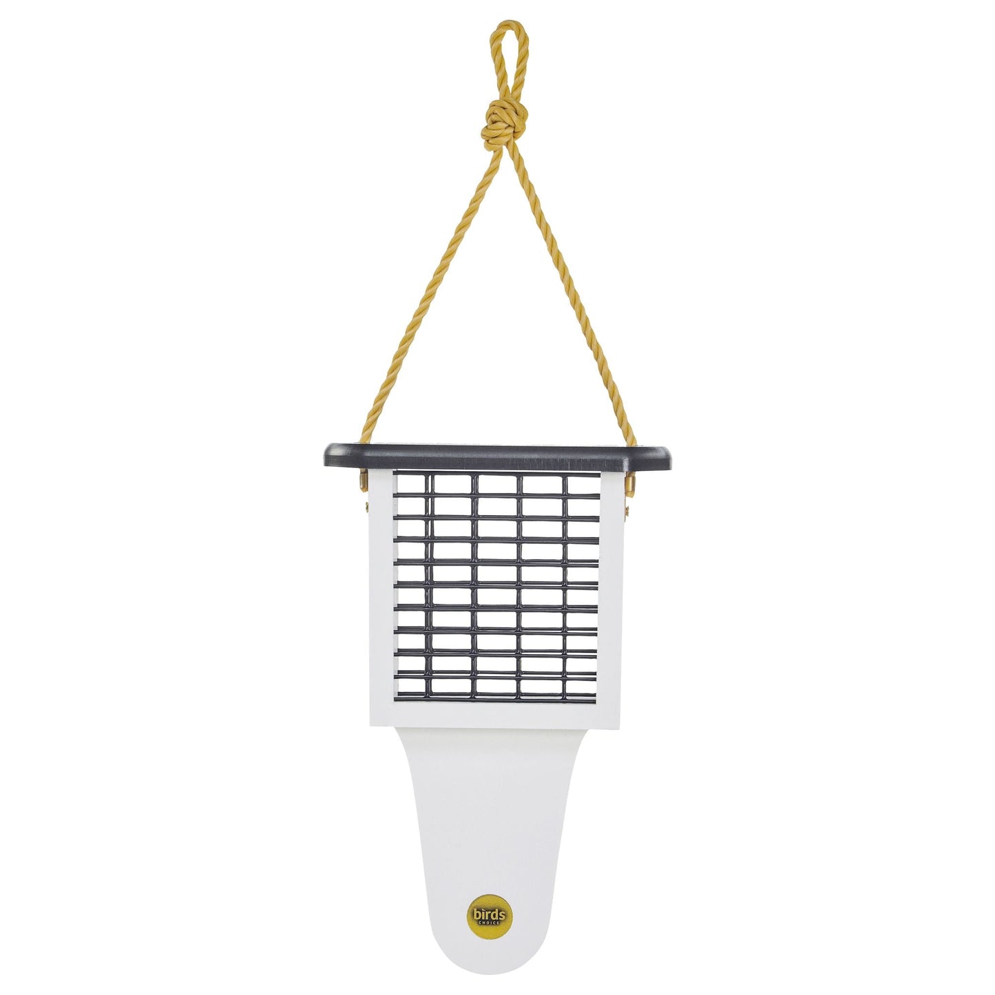 Modern Farmhouse Suet Feeder with Tail Prop in Black and White