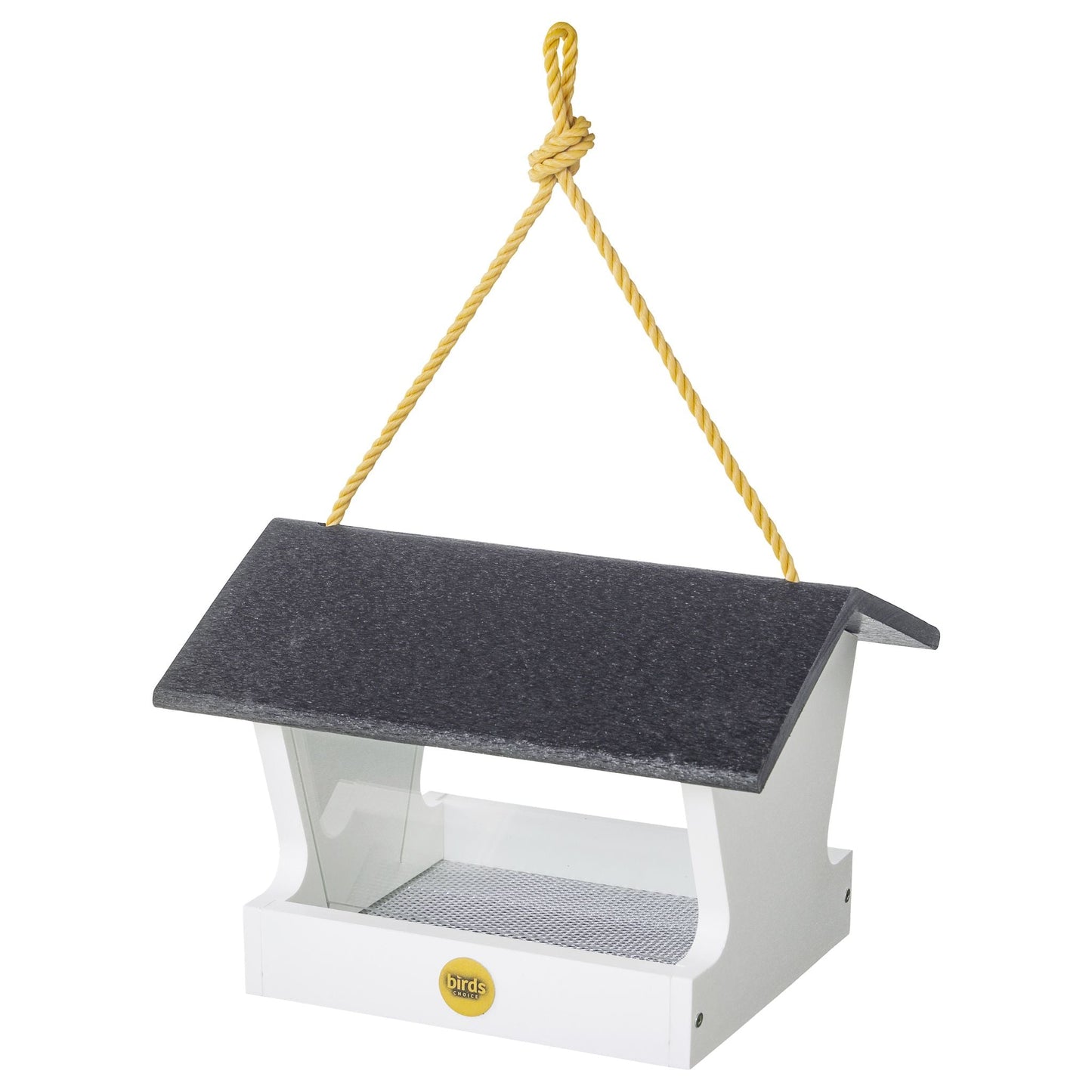 Modern Farmhouse Medium Hopper Bird Feeder in Black and White