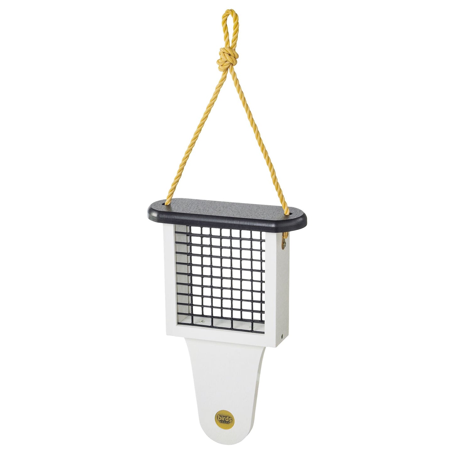 Modern Farmhouse Suet Feeder with Tail Prop in Black and White