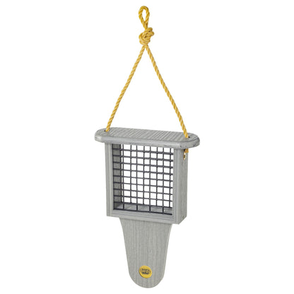 Modern Farmhouse Suet Feeder with Tail Prop in Driftwood - Birds Choice