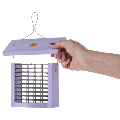 Suet Feeder for Single Cake in Purple Recycled Plastic - Birds Choice