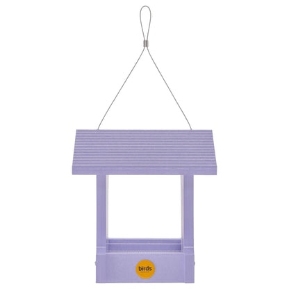 Small Hopper Bird Feeder in Purple Recycled Plastic - Birds Choice