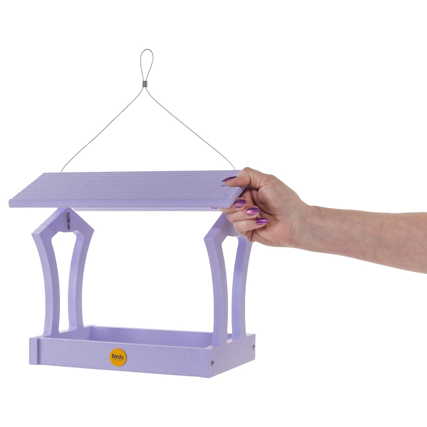 Fly-Thru Bird Feeder in Purple Recycled Plastic - Birds Choice