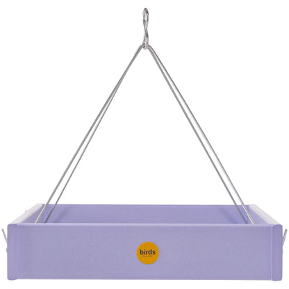 Large Hanging Platform Bird Feeder in Purple Recycled Plastic - Birds Choice