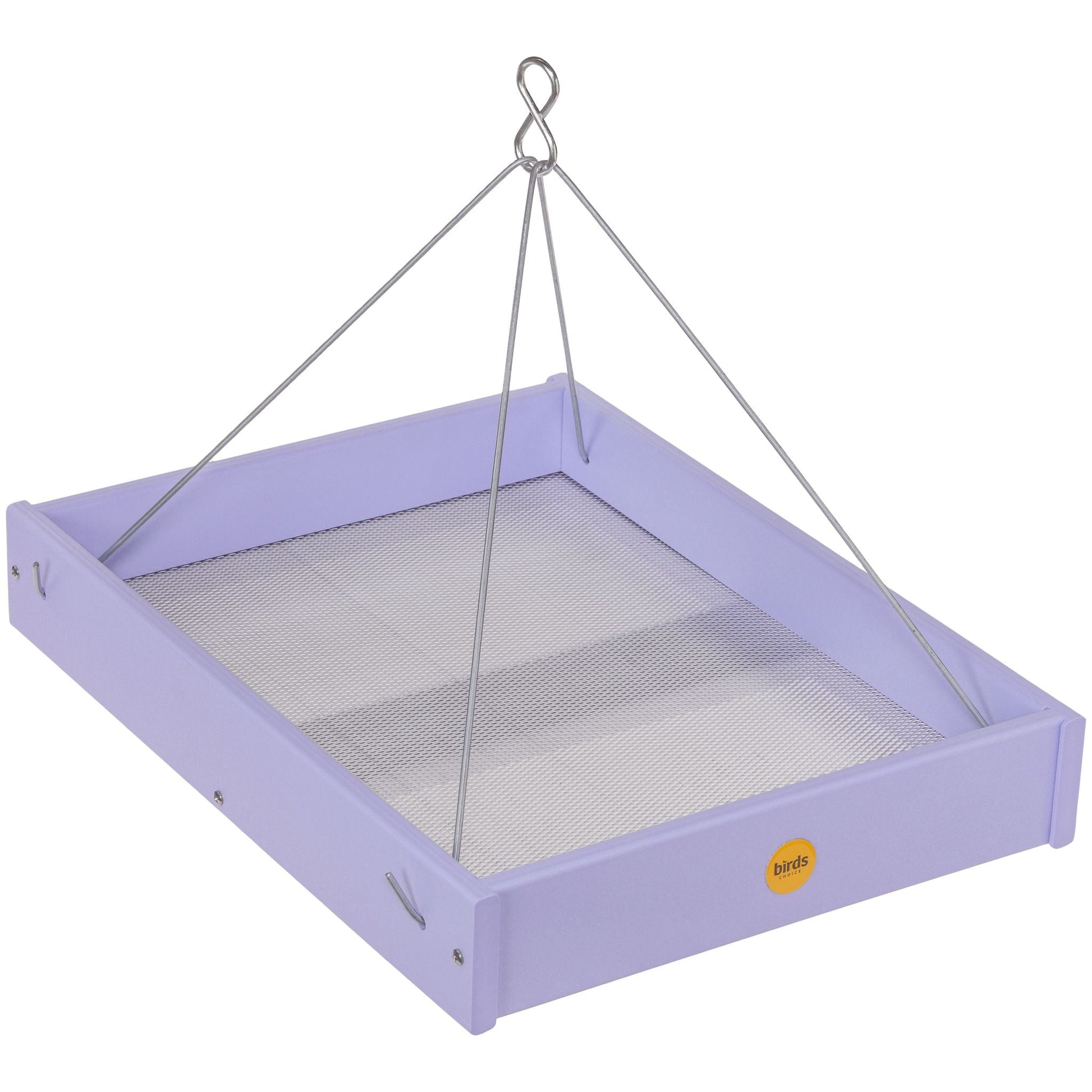 Large Hanging Platform Bird Feeder in Purple Recycled Plastic - Birds Choice