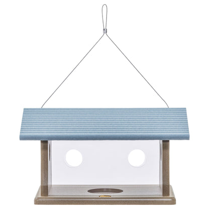 Bluebird Feeder in Taupe and Blue Recycled Plastic - Birds Choice