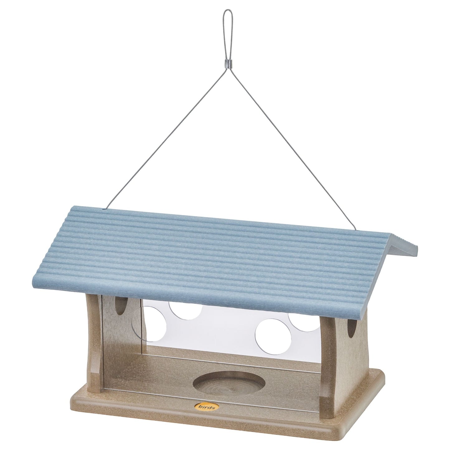 Bluebird Feeder in Taupe and Blue Recycled Plastic - Birds Choice