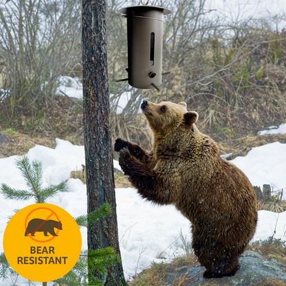 Bear Proof Bird Feeder in Brown