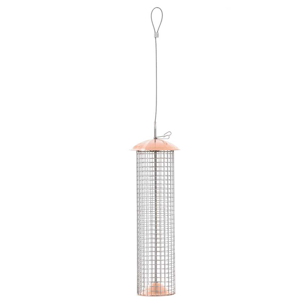 Copper Large Mesh Hanging Bird Feeder for Shelled Peanuts - Birds Choice