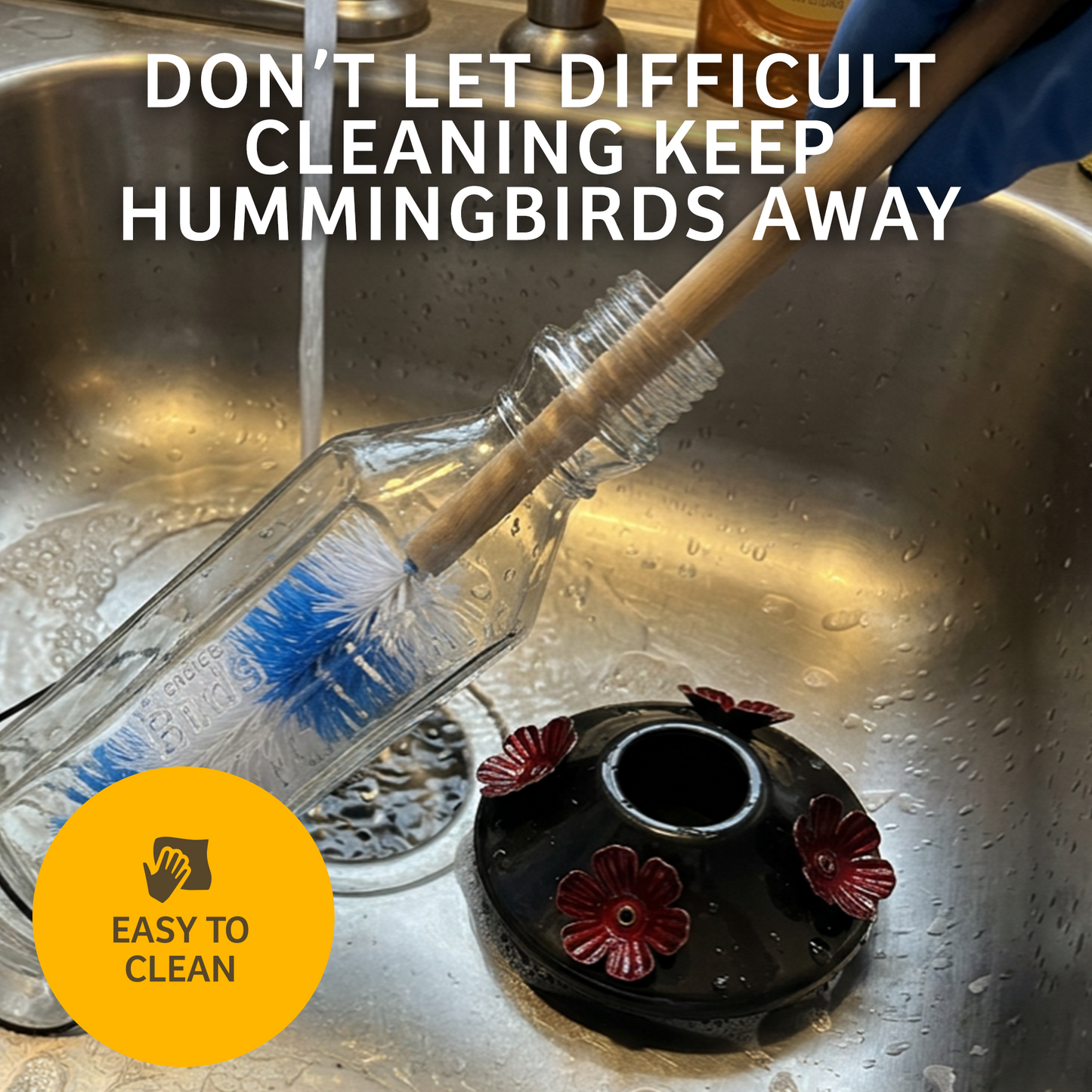 Black Base Hummingbird Feeder