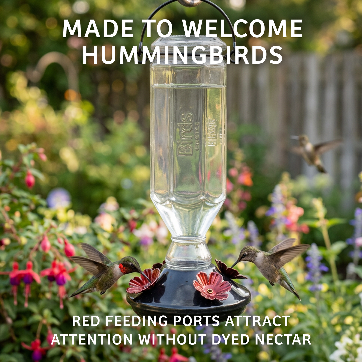 Black Base Hummingbird Feeder