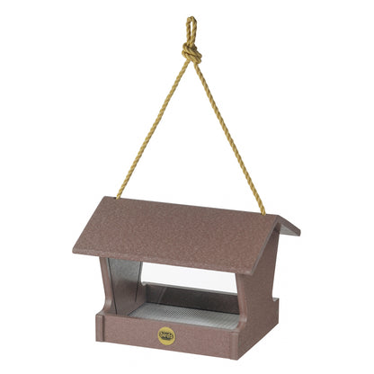 Medium Hopper Bird Feeder in Cinnamon Recycled Plastic